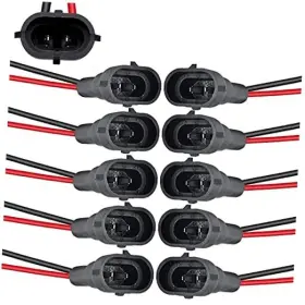 Nr-us-132b Dkardu 10pcs 880 881 Male Adapter Wiring Harness Socket Wire For Led Headlight H11 H8