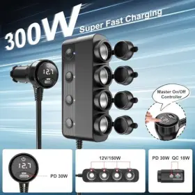 Ep85ad Dongguan Gaoyi Electronic Co. Ltd 12v Socket Power Outlet 10ft Cable 24v 216w Multi Port 12 Volt Car #2