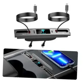 Pt-tsl-2 Dongguan Xiji Electronic Technology Co. Ltd Car Usb Charger Multi Port For 2021 Model Y 2021-2024 /model 3 2021-2023