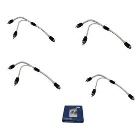 Mofcr-1f2m Ds18 4x Inch Y Rca Adaptor 1 Female / 2 Male Marine Tinned Ofc With Noise Reduction