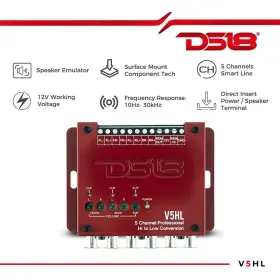 V5hl Ds18 5-channel Line Out Converter High-level Speaker Signal To Low-level Rca #2