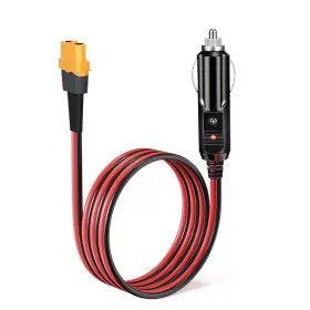 Xt60-car Elfculb Xt60 Female To Car Cigarette Lighter 14awg 12v Male Plug Co