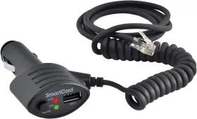 0010056-1 Escort Cobra Official Smartcord Usb Half Straight Coiled Cord With Cha