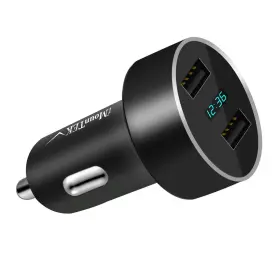 Fresh Fab Finds 691303831608 Dual Usb Car Charger 15w 3.1a Fast Aluminum Silver