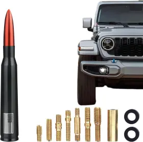 Gabearlly 764008881558 Car Truck Bullet Antenna Decoration Accessories Universal Replacement For Red