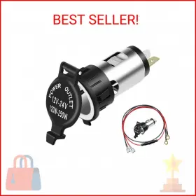 Rea188 Gliry Cigarette Lighter Socket 12v Power Outlet Receptacle Waterproof Plug Un