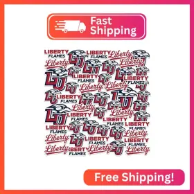 Graphics & More Clclbu904-stkpk.65.50 Liberty University Wordmark And Primary Logo Vinyl Sticker Pack 50 Count Large W
