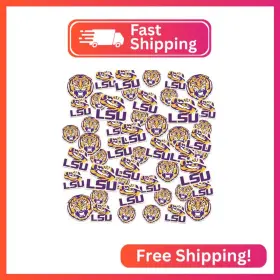 Graphics & More Clclsu903-stkpk.65.50 Lsu Tigers Secondary Logo Vinyl Sticker Pack 50 Count Large Waterproof Decals