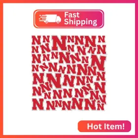Clcnb902-stkpk.65.50 Graphics & More University Of Nebraska Primary Logo 50ct Vinyl Sticker Pack Large Waterproof D
