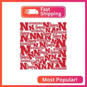 Clcnb904-stkpk.65.50 Graphics & More University Of Nebraska Wordmark Logo 50ct Vinyl Sticker Pack Large Waterproof