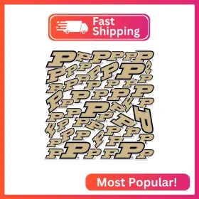 Clcpur902-stkpk.65.50 Graphics & More Purdue University Primary Logo 50ct Vinyl Sticker Pack Large Waterproof Block