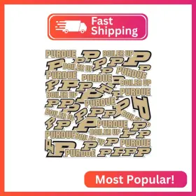 Clcpur904-stkpk.65.50 Graphics & More Purdue University Wordmark Logo 50ct Vinyl Sticker Pack Large Waterproof Purdu