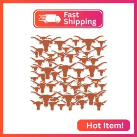 Clctex906-stkpk.65.50 Graphics & More University Of Texas Primary Logo 50ct Vinyl Sticker Pack Large Waterproof Long