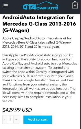 Hl-bz02-ca Gtacarkit Wireless Carplay And Android For Mercedes G-class 2013-2016 G-wagon #2