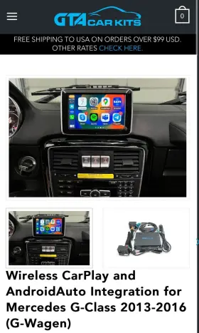 Hl-bz02-ca Gtacarkit Wireless Carplay And Android For Mercedes G-class 2013-2016 G-wagon