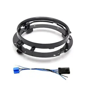 Sk-b19 Guangdongshunkundianzikejiyouxianggongsi 7 Inch Round Headlight Ring Mounting Bracket With Led Black