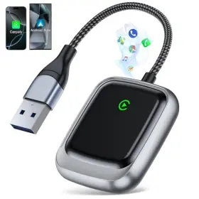 Guowo 008678229600 Carplay Android Auto Wireless Adapter 2-in-1 Converts Wired A23 - Gray Guowo 008678229600 Carplay Android Auto Wireless Adapter 2-in-1 Converts Wired A23 - Gray