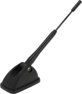 002528heroa241205 Heroffix 1 Pc Car Truck Dummy Antenna With Base Abs Roof Mount Black