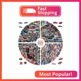 A02-cat Hilikol 200pc Jdm Racing Cars Stickers - Waterproof For Laptop Bottles Skateboard Gui