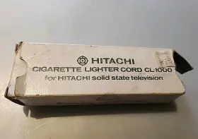 Cl-1000 Hitachi Original Vintage Cigarette Lighter Cord Model For Solid State T.v Japan