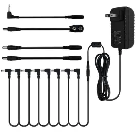 Us9v2a Hui Zhou Shi Zhuo Yun Ke Ji You Xian Gong Si Pedal Power Supply Adapter 9v Dc 2a 2000ma Tip Negative 8 Way Daisy Chain Cables
