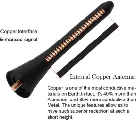 Husuku 705353033865 5 Inch Al-alloy Radio Stubby Antenna For Mazda Miata Mx-5 Rf Nd Nc 2006-2 #3