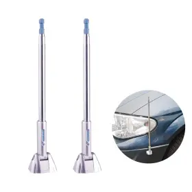 Hypersonic Hp6623-2pc Car Safety Bumper Guard Corner Antenna Pole Parking 10in X 2in In Silver