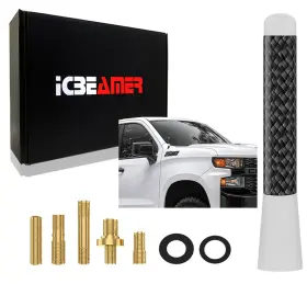 Icbeamer An-w-n1 3 Inch 76 Mm Carbon Fiber Polished Finish And White Aluminum