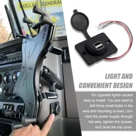Alecdq3333bl-1pc Icykale 1 Pc Car Power Supply Socket 12v-24v Usb Dual-port One-to-two Switch #3
