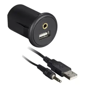 Ibr91 Install Bay The Snap-in Extension Cable-usb/3.5mm Port Round - Retail Pack