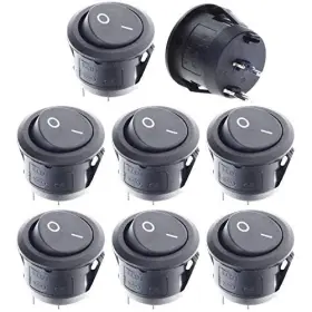 Jf0037 Jianfeng Store 8 Pcs Spst Snap-in On-off 2 Pin Round Snap Rocker Boat Switch Black Kcd1 Jf0037 Jianfeng Store 8 Pcs Spst Snap-in On-off 2 Pin Round Snap Rocker Boat Switch Black Kcd1
