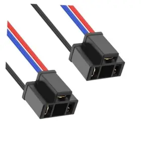 Junecarp Junecarp-h4 2pcs H4 Car Headlight Connector 16awg Female Pigtail
