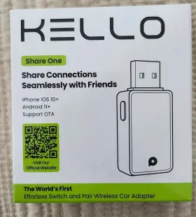 K-shareone0a1 Kello Wireless Carplay Adapter For Apple And Android Auto