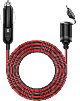 Y8-6a Kewig 12/24v Car Cigarette Lighter Extension Cord - 20ft 6m/20ft