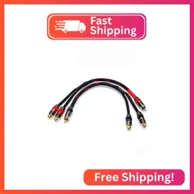 Kfxc-8 Kookfjllz Premium Rca Splitter Cable - 24k Gold Plated 1 Male To 2 Female Y Adap