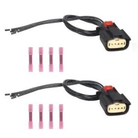 Jl-055 Lanphitus 2pcs Hid Halogen Headlight Headlamp Connector Plug Pigtail Harness For F-150