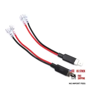 Led Lighting 513515631455 2x H1 Oem Pigtail Wiring Harness Plug Female To Single Diode Male
