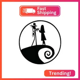 Lli695 Legacy Innovations Jack And Sally Nightmare Black Decal Vinyl Sticker Cars Trucks Laptop 5