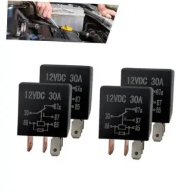 Lekudo Lekmpn5 Pack-4 Car Dc 12v 5 Pin Relay Waterproof Nylon Housing Plug And Play