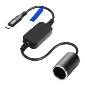 Cer-202406041747 Lemeng 1ft Usb C Male To 12v 18w Cigarette Lighter Socket Adapter Power Cable For