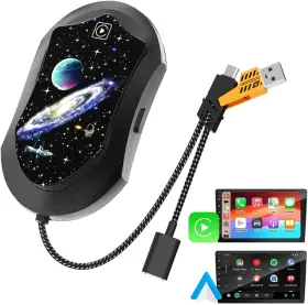Lmcarplay01 Leymencoj Wireless Carplay Adapter And Android Auto - Upgrade 3 In 1 Plug &