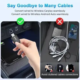 Lincnova 850067879824 Universal Wireless Carplay Android Auto Adapter Box Plug And Play Wifi #3