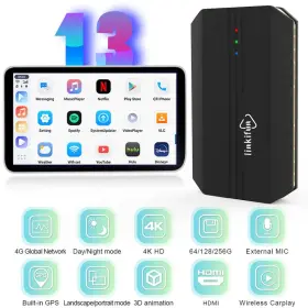4g-eau Linkifun Gt6 Android 13 Smart Ai Box Wireless Carplay/ Auto Adapter Hdmi 4g-eau Linkifun Gt6 Android 13 Smart Ai Box Wireless Carplay/ Auto Adapter Hdmi