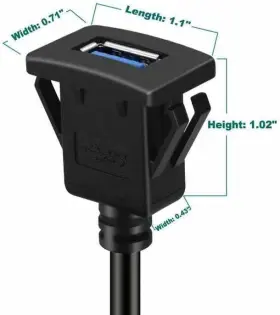 Eb0443 Liweare Usb 3.0 Dashboard Cable Built-in Socket Adapter Connector Extension For #3