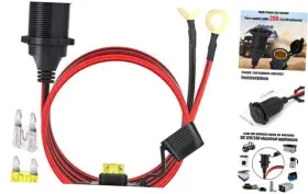 Xcz1.2m Luo Dong 4ft 12v/24v Fixed Thread Cigarette Lighter Socket Extension Cable With