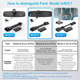 Mangoal 313050714705 Dashcam Power Adapter Custom For Ford 5 Pin Model B Mustang Mache Explorer #2
