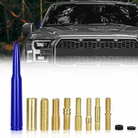 Medduw 781044205056 Universal Car Bullet Antenna Durable Truck Am/fm Radio For Most Blue