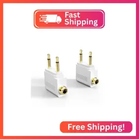 Adptr-ap2pc-wt Mee Audio Airplane Headphone Adapter For In-flight Entertainment Systems - Dual