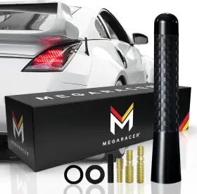 Mega Racer 705353510311 3 Inch 76 Mm Carbon Fiber Polished Finish Black Short Automotive Antenna Mega Racer 705353510311 3 Inch 76 Mm Carbon Fiber Polished Finish Black Short Automotive Antenna