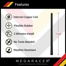 Ev-an-bend-c2 Mega Racer Universal Car Antenna For Truck Ford F150 Short Black #2 Ev-an-bend-c2 Mega Racer Universal Car Antenna For Truck Ford F150 Short Black #2